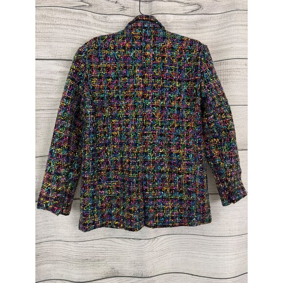 NWT Blank NYC Multicolor Sequin Tweed Blazer Jacket Size S - Picture 3 of 4